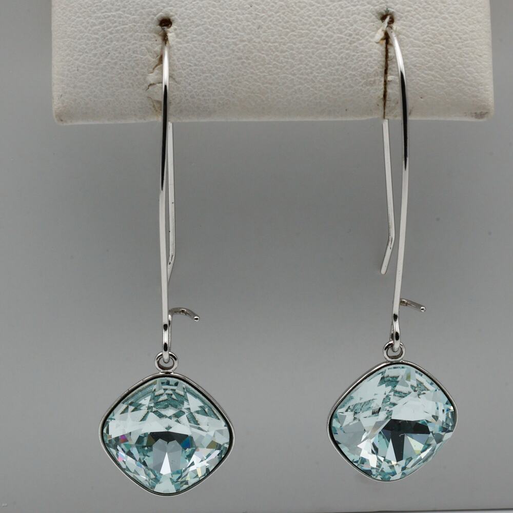 Swarovski Blue Cushion Cut Earring